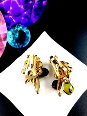 JULIANA D&E CARMEN MIRANDA STYLE NUGGET BEAD BRACELET BROOCH EARRINGS SET BOOK
