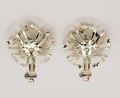 Sarah Coventry Allusions AB Crystal Gold Tone 1968 Clip On Earrings & Brooch Set