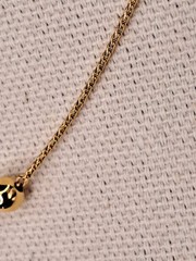 VTG Monet Gold Tone Bead Necklace NWT 15 Inch Rope Chain Minimalist 1980s Choker