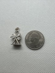 Vintage STERLING SILVER Ferris Wheel CHARM Moving Parts It Spins articulating A2