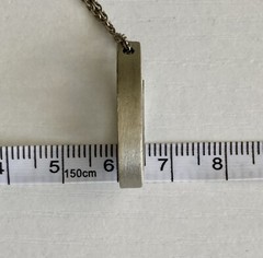 Vintage MEDICI Signed Flower Teardrop Pendant Chain 18in Necklace Lovely Ladies