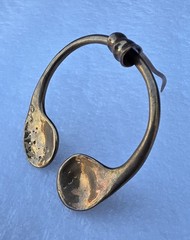 Signed Celtic Knot Cloak Pin Penannular Brooch Bronze/Brass Alloy CelticViking