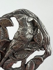 Birds and Blooms Cardinal Brooch Pin Vintage 1999 Limited Edition Pewter Bird