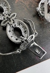 FAS STERLING SILVER 925 & CRYSTAL LINK BRACELET JEWELRY SAFETY CLASP 7.5” 🩶