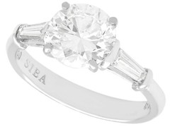 Vintage 1.94 ct Diamond and 18 ct White Gold Solitaire Ring