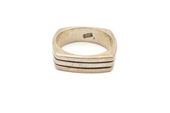 Vintage Sterling Silver 925 Ring Size 11.25 Square Textured