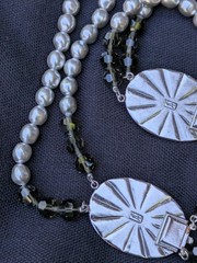 Vintage YSL Yves Saint Laurent Faux Baroque Pearl Necklace & Bracelet Set C46