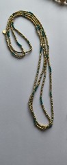 Vintage Boho Necklace Lot Leather Wood Shell Bead Brown Earth Tones Festival