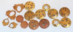36 Vtg. Brass Findings, Stampings, Crafting in Assorted Shapes & Sizes