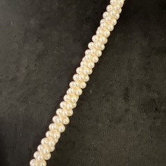 Faux Pearls Rope Tie Necklace 50″ Long Vintage MCM