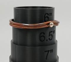 VTG Sterling Signed Cuff Bracelet 2.5in Unisex Solid Stacked Tube 15g Bead