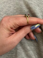 ANTIQUE FRENCH ART DECO 18k GOLD ruby diamond sapphire c 1919