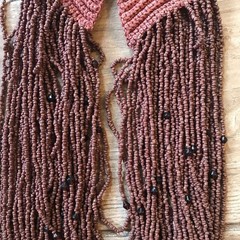 Vintage Tribal￼ Brown Naga Bead Necklace, India Quarter Coin Closure