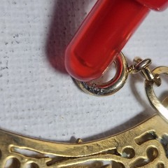 Vintage Gold Tone Chinese Character Charm Bracelet Longevity Fortune Symbols 7″
