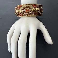 Vintage Unbranded Bracelet Beaded Rhinestones Detachable Handmade.
