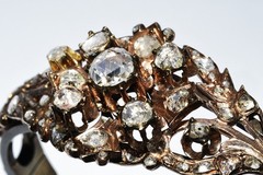 $18,000 4.00CT ANTIQUE NATURAL ROSE CUT DIAMOND BANGLE ORIGINAL ANTIQUE PATINA