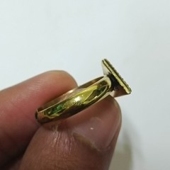 Handmade Egyptian pyramid ring, free size brass jewelry, ancient style gift