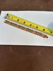 Vintage Ross-Simons Gold Tone Multi Gemstone Bracelet