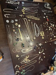 Untested Mixed Jewelry Lot, Vintage, Earrings, Necklaces, Rings, Cufflinks, More