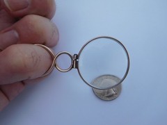 Extra Rare English Georgian 15K Gold QuiZZing Magnifying Crystal Loop Pendant !