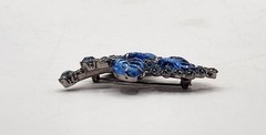 Vintage Juliana, Delizza & Elster Verified Blue Brooch Silver Toned Metal