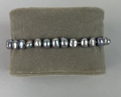 Vintage 90s expandable freshwater cultured pearl Bracelet Gray