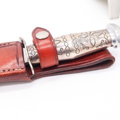 MARBLE’S Antique Ideal Hunting Knife Western Navajo .925 Sterling Silver Handle