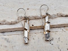 Modern Sterling Sculptural MCM Dangle Earrings Everyday Wear Earrings