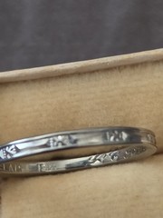 Vintage Belais 18K White Gold Wedding Band
