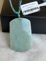 Jadeite Jade Pendant Green Ancient Chinese Protection Amulet Necklace #001