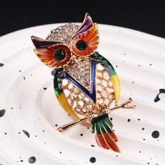 Personality Creative Cartoon Dripping Oil Owl Enamel Brooch Accessories