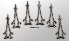 #3509 ANTIQUED BRASS CELTIC DROP W/TOP HANG RING – 6 Pc Lot