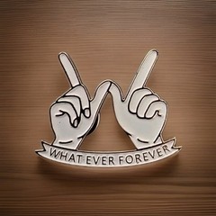 What Ever Forever Pin Brooch Excellent Condition hand Gestures Q62