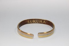 SUKURA 24K Gold Electro-plated Tri-tone Magnetic Copper Cuff Bracelet #RL363
