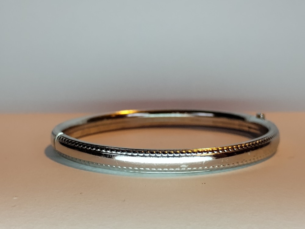 Marathon 925 Sterling Silver Children’s Bangle Bracelet 6.5 in. Circumference