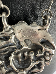 925 Antique Signed Anita Maria Medusa Necklace 18 Inches