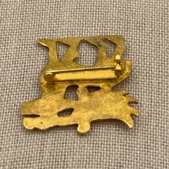 Vtg Unbranded Scythian Art Gold Ancient Inspired Mythological Animal Pin Brooch