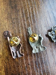 Vintage JJ Jonette Jewelry Cartoon Cat Pin Lot Of 3