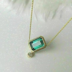 Art Deco Lab created Diamond Purpose & Love Gift Pendent 14K Yellow Gold Finish