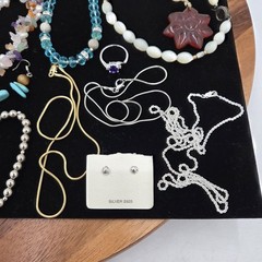 Estate Jewelry Asst Lot Of 30 Items Silver- Turquoise-Rings-Necklaces VTG #4 Set