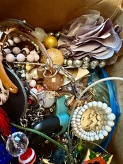 30 lbs Vintage Costume Jewelry Scrap Lot Repair Repurpose Wearable Mixed