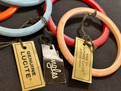 5 ~ Vintage 1950’s-1960’s Dupont Lucite Bangle Bracelet Lot – Mid-Century Modern