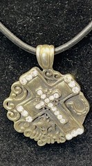 Western Cross Pendant / Necklace / Choker w/adjustable length Branded by You&I