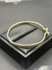 Vintage Sterling Silver Hook 7″ Clasp Bangle Bracelet 10 Grams Mexico F24