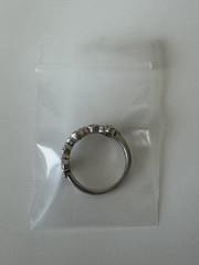 Vintage Sterling Silver CZ925 Girls Clear Rhinestone Vietnam Ring Size 7.5