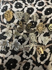 Art Deco Dress Clip Lot 20 1930s Rhinestone Clips Vintage Jewelry Brooch