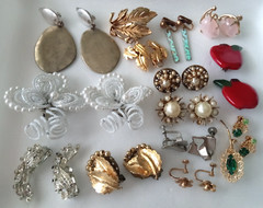 Vtg Lot 14 Pairs Earrings Clip On Screw Back Barclay Napier Alice 11 Unsigned
