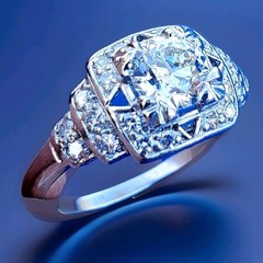 Original EARTH MINED DIAMOND Deco Engagement Ring Vintage PLATINUM Solitaire S 6