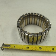 Vintage Stretch Bracelet Silver Gold Silver Tone Expandable Link Bracelet