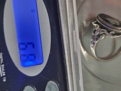 Wheeler MFG Old Pawn 925 Sterling Silver Vintage Hematite Ring Sz 9